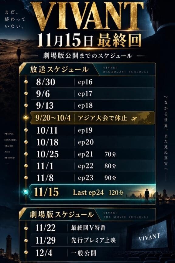 VIVANT予定表作ったよ??