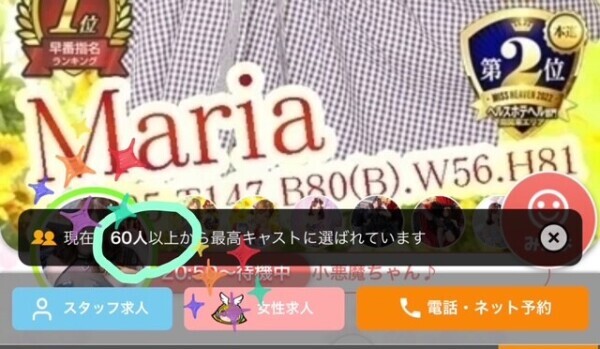 60人突破?《最高キャスト》