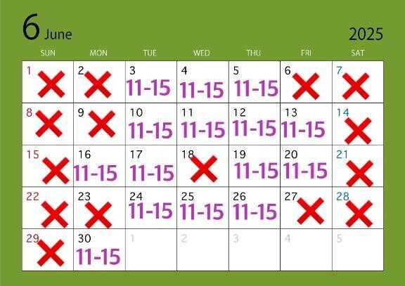 6月予定