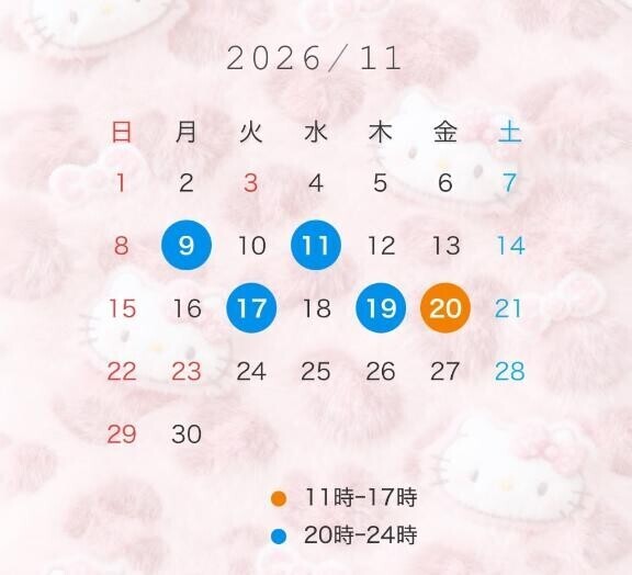 11月出勤予定????