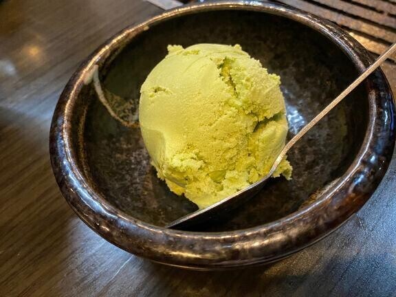 〆の抹茶アイス??