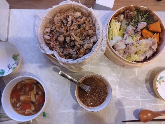 手料理??
