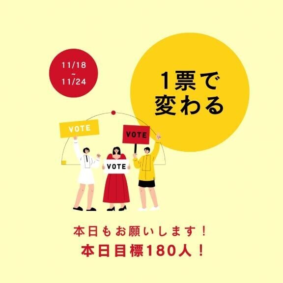 最低目標180人！