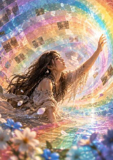 水って 虹色になれるらしい🌈✨