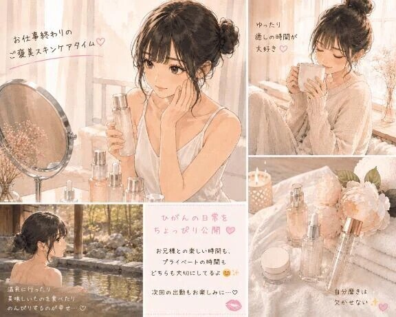 💕お仕事終わりのご褒美スキンケア💕