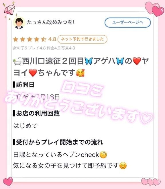 【お礼写メ日記】