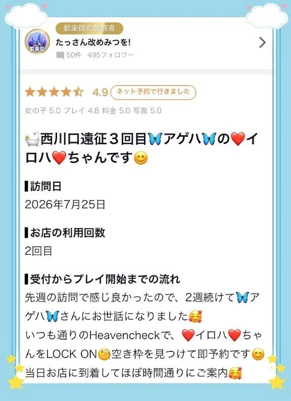 【お礼写メ日記】