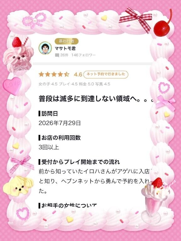 【お礼写メ日記】