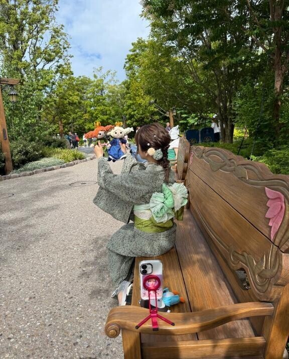こーやって自撮り♡