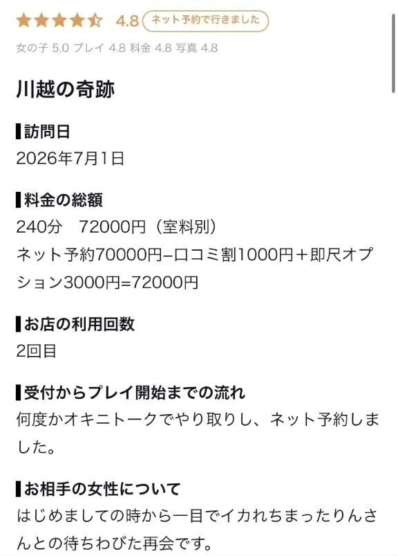 【お礼写メ日記】