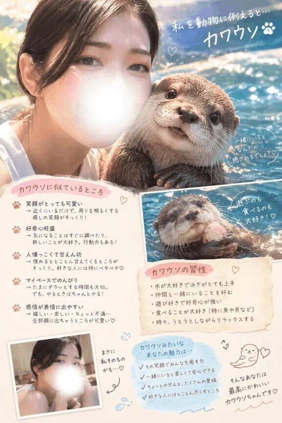 私を動物に例えると…🦦