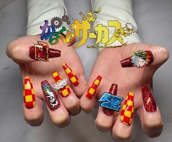 劇赤な4月のネイル💅