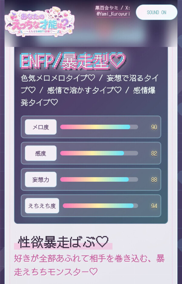 激ヤバの診断結果
