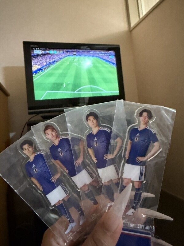 しっかりと観戦中⚽💙