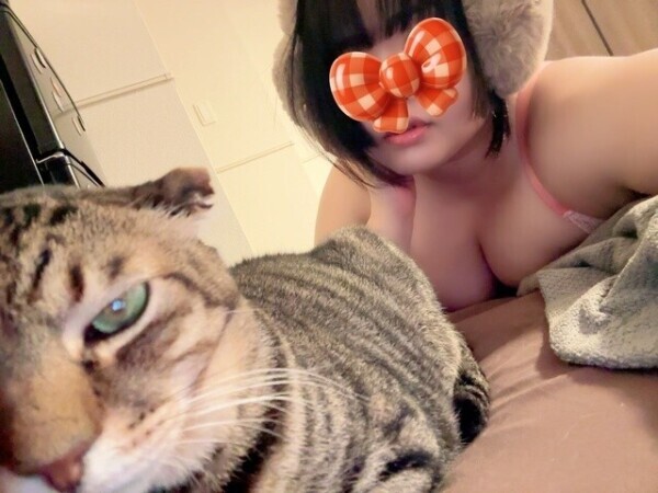 ニャンコとツーショット