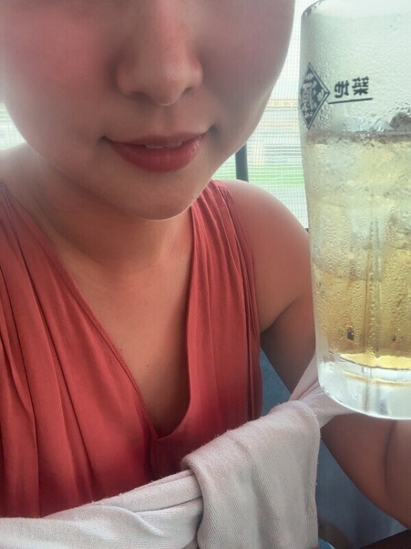 お外で飲むのやばぁぁぁい🩷🩷🩷