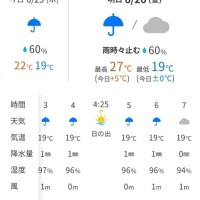 明日朝まで雨☔