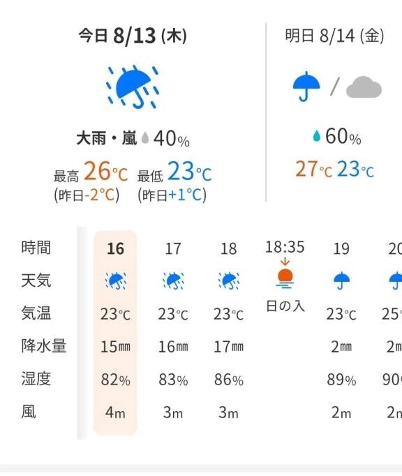 大雨☔