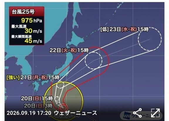 台風大丈夫かな