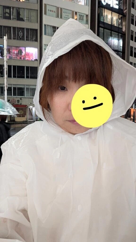 台風の中