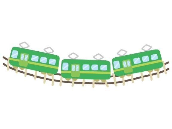 電車に揺られて…