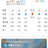 今日は午後から雨☂️