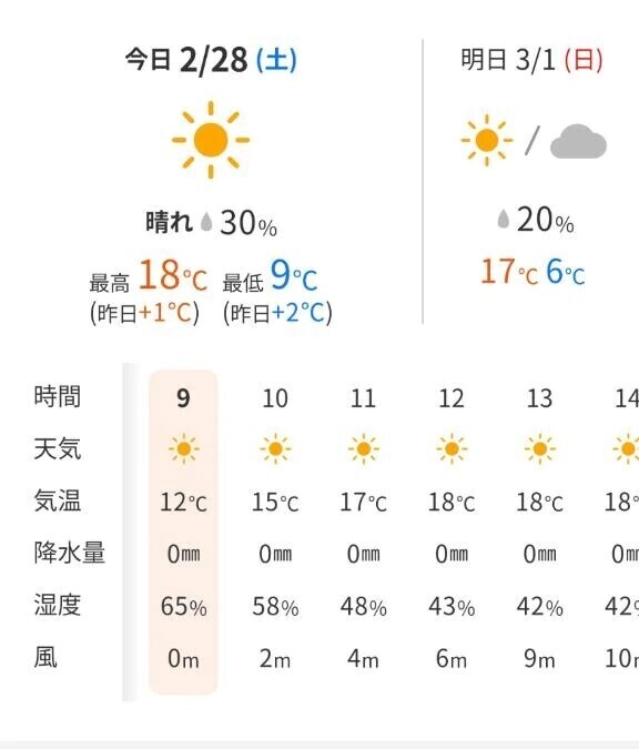 今日は良い天気☀