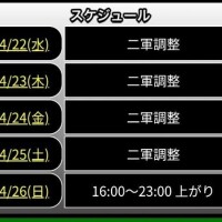 日曜日出勤予定