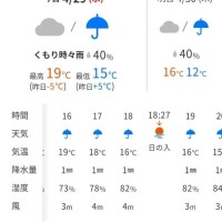 今日は夕方から雨☔