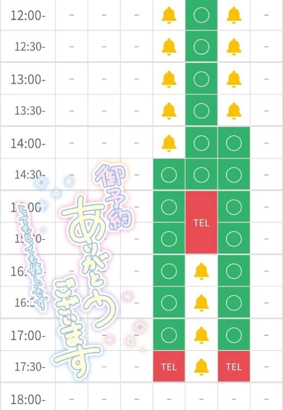 現状空き枠