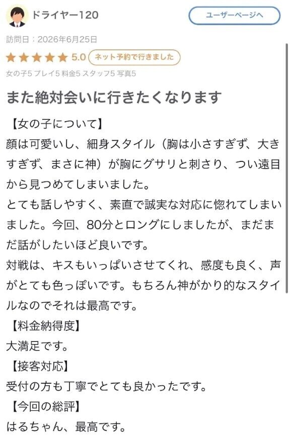 【お礼写メ日記】