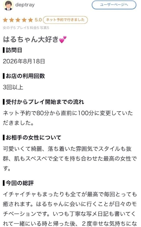 【お礼写メ日記】