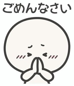 ごめんなさい。。