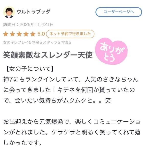 【お礼写メ日記】