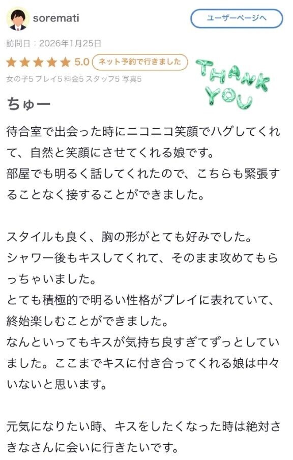 【お礼写メ日記】