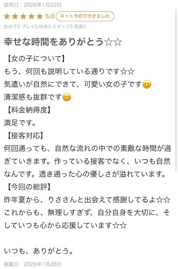 【お礼写メ日記】