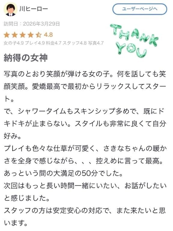 【お礼写メ日記】