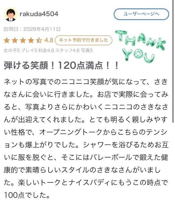 【お礼写メ日記】