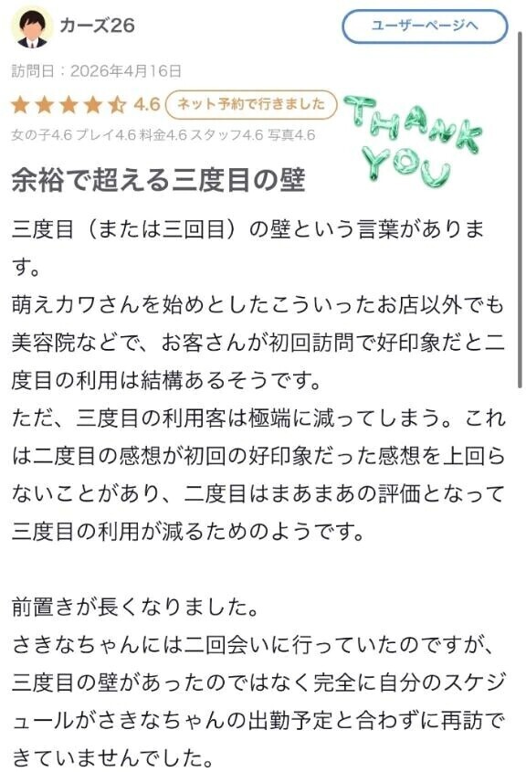 【お礼写メ日記】