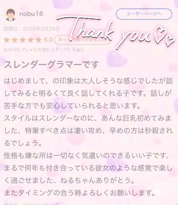 【お礼写メ日記】