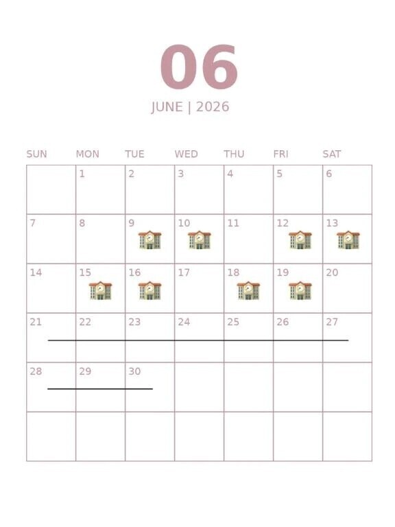 6月前半シフト🗓