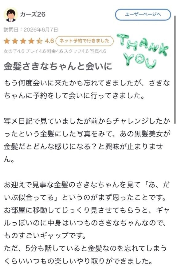 【お礼写メ日記】