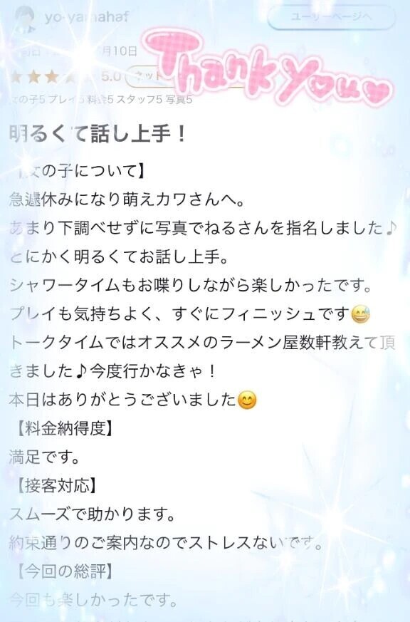 【お礼写メ日記】