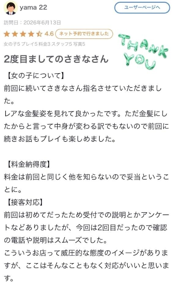 【お礼写メ日記】