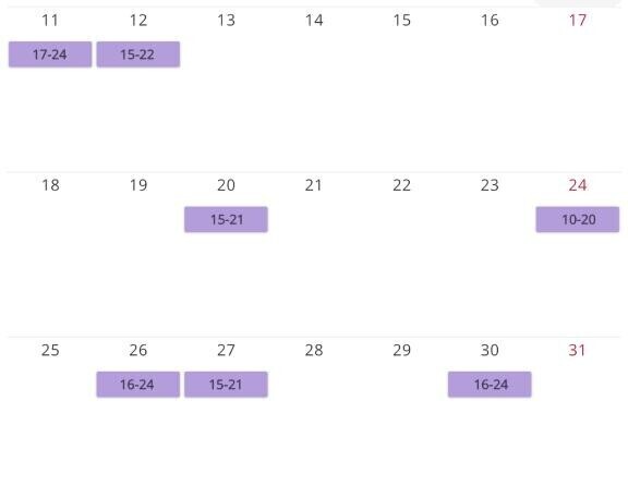 8月残りの予定（仮）