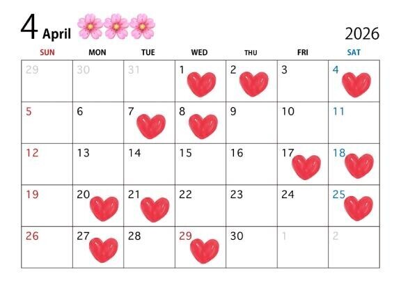 ?4月出勤予定?