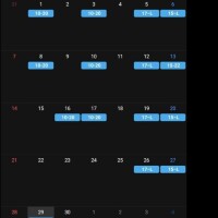 来月の出勤予定