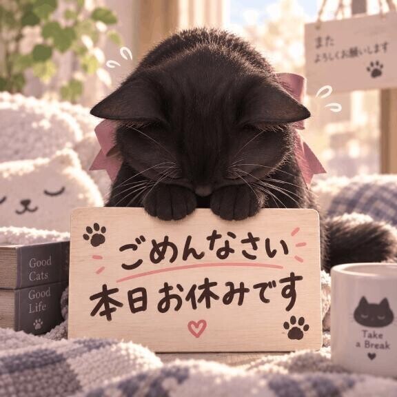 お休みです?