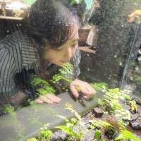 じっと見てたのは、かえる？それとも…♡