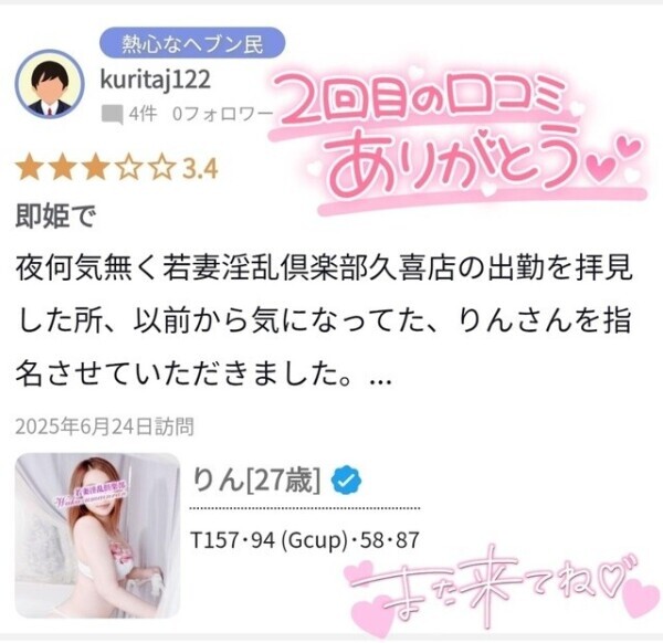 それぞれの口コミありがとー♡